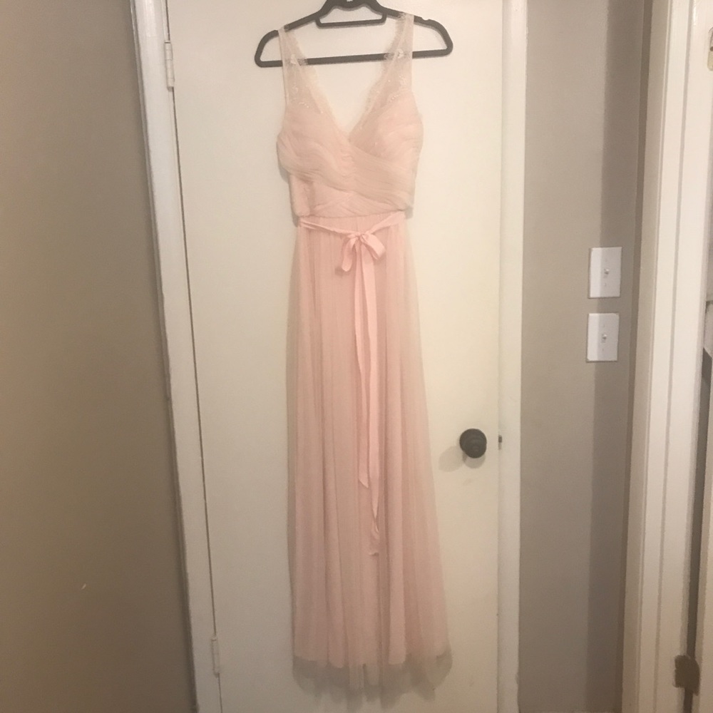 Hitherto BHLDN Fleur gown in blush